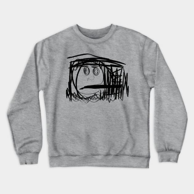 Shabby-looking man Crewneck Sweatshirt by shigechan